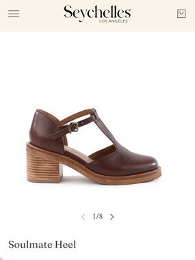 Soulmate Heel by Seychelles LA Retro Handcrafted block heel Mary Jane W8 NWOT